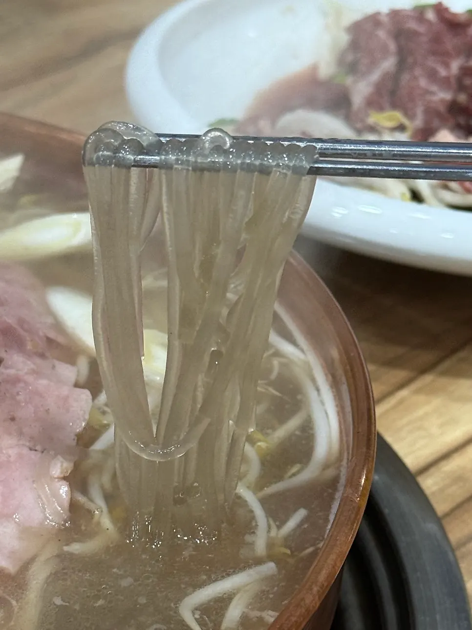 Bulgogi dipped in sauce with seasoned radish