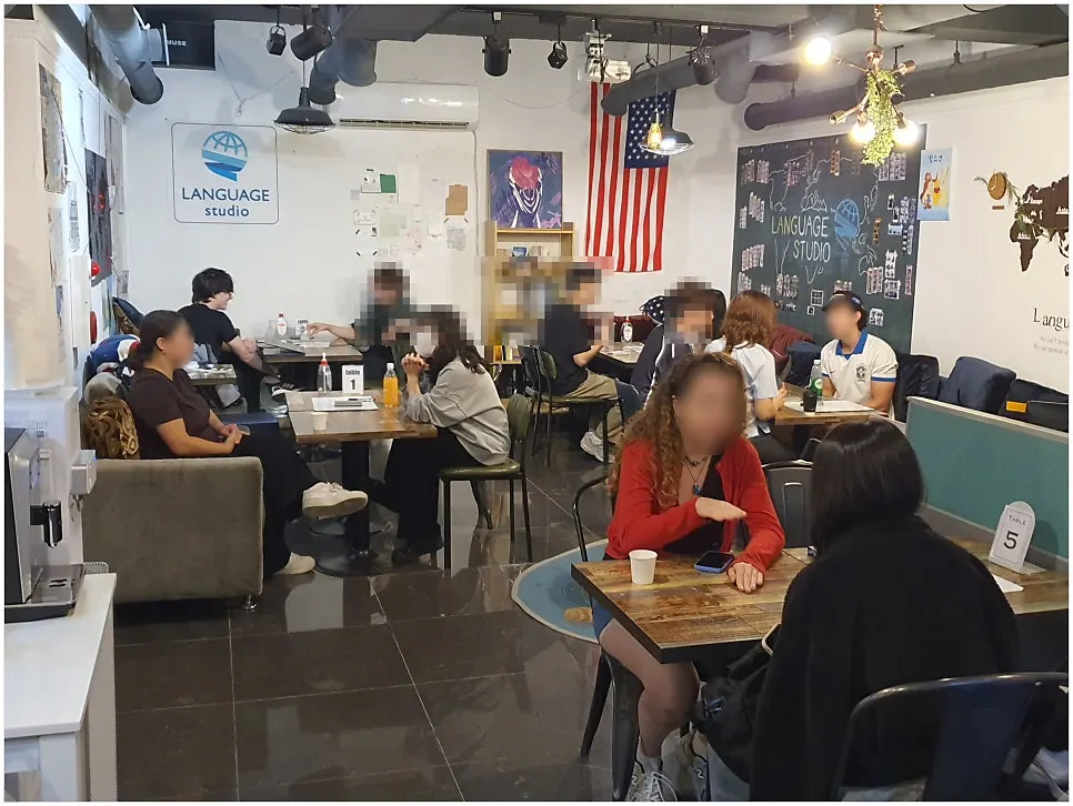 고래별장 수지본점 마무리 테이블 모습