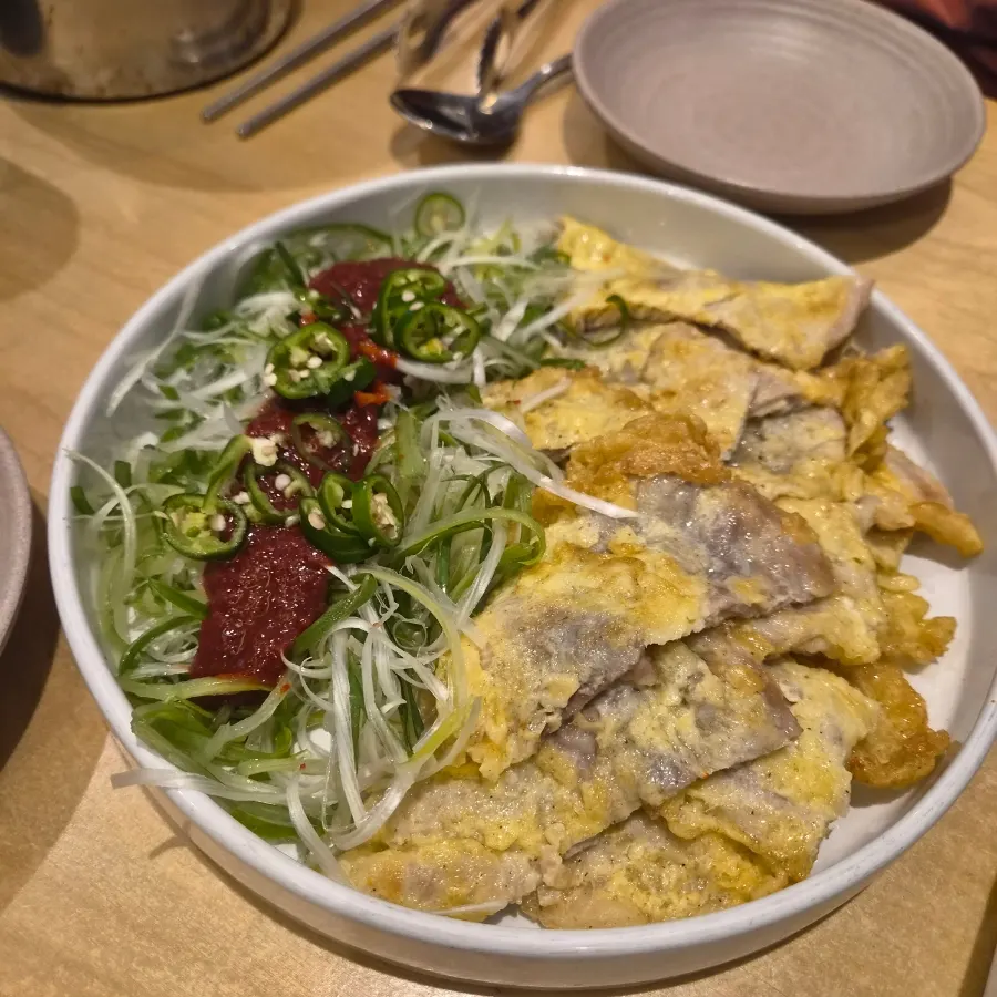 Soy sauce topped with chili