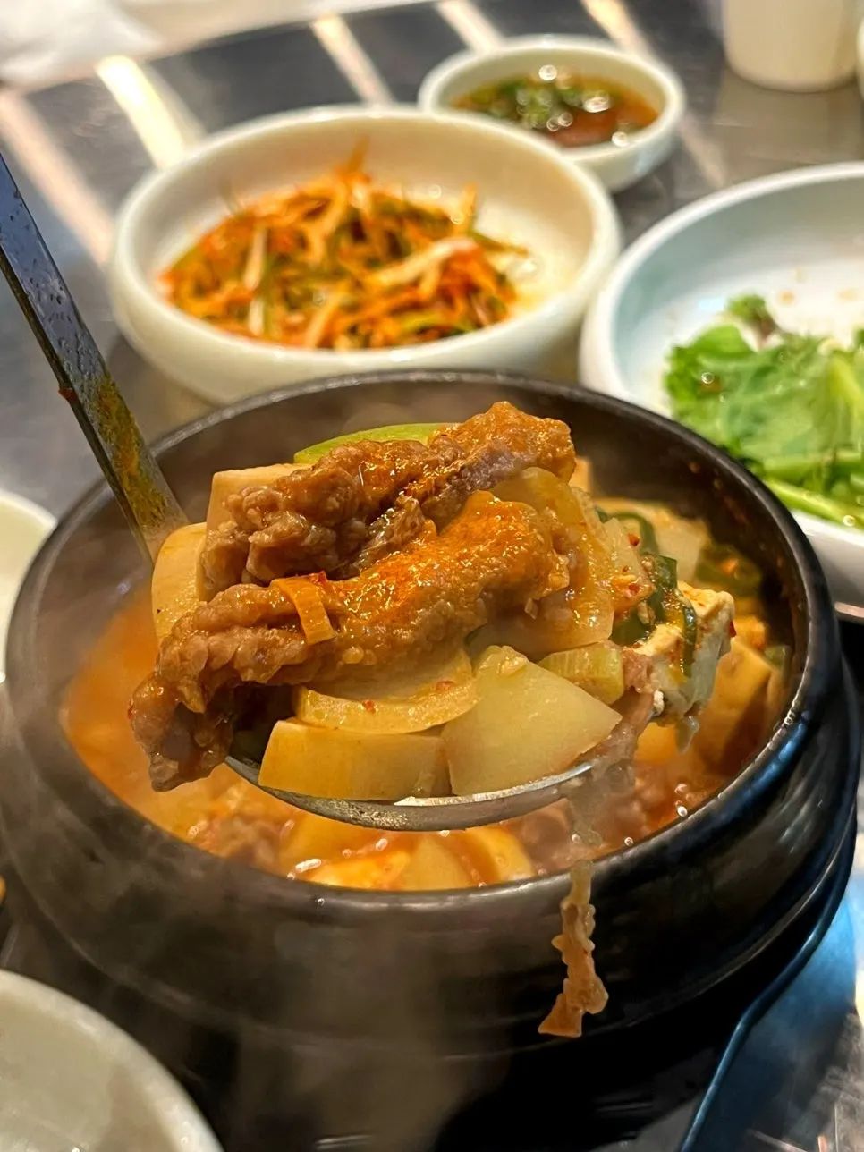재료가 든 차돌된장찌개