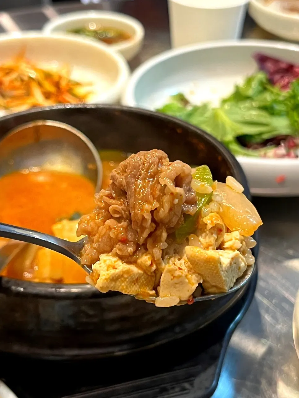 공기밥과 차돌된장찌개