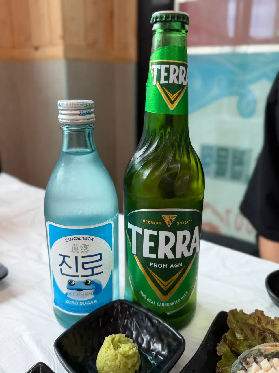 Abalone, shrimp, and sea squirt side dish spread