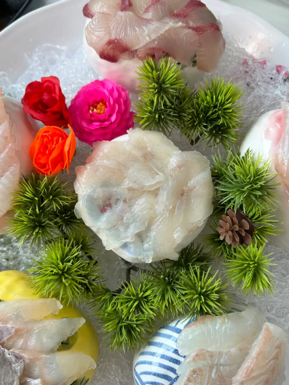 Chewy pufferfish sashimi