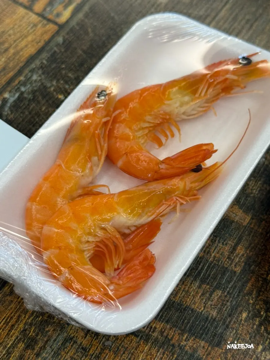 Takeout mixed sashimi platter with aged kimchi and shrimp