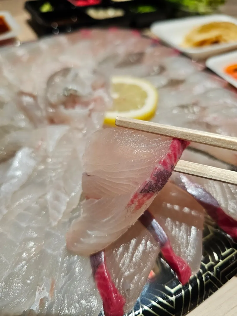 Close-up of springy shrimp