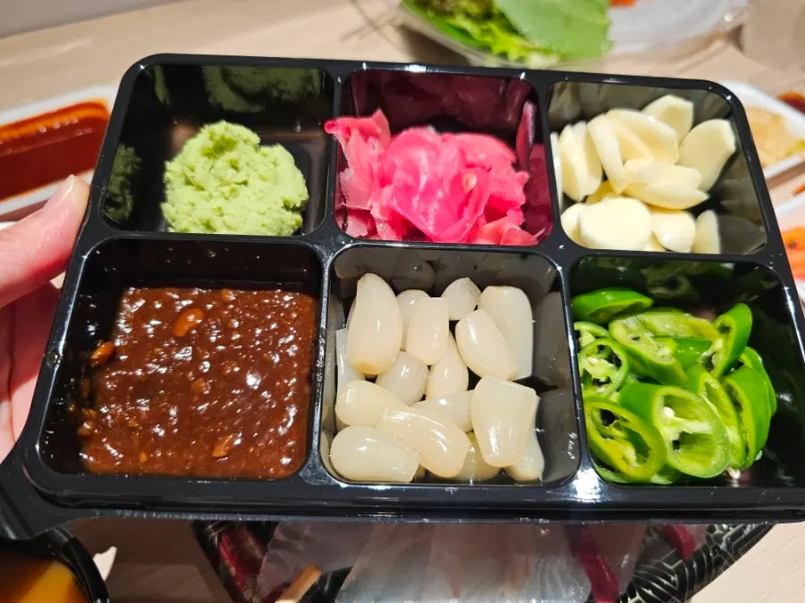 Fresh lettuce, garlic, and chili for wraps