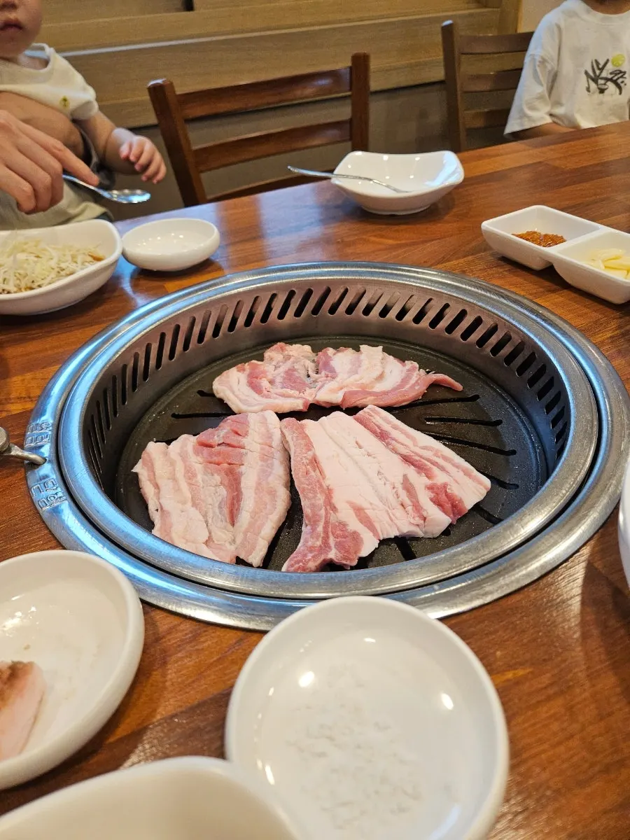 Plate of two servings of hand-cut fresh galbi