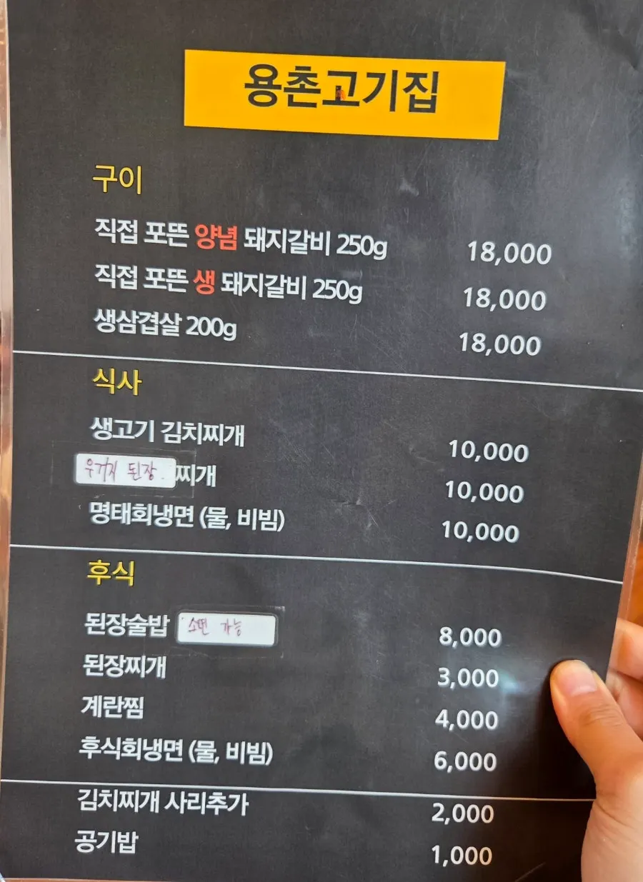 고기와 함께 먹는 반찬 접시