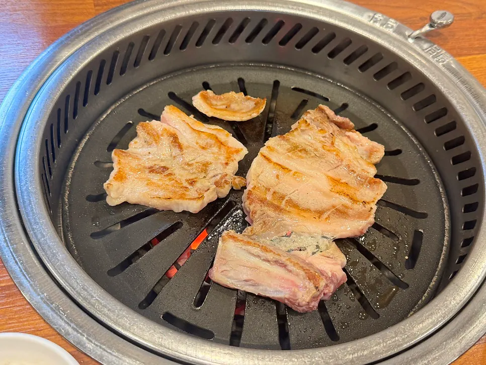A plate of hand-cut pork galbi