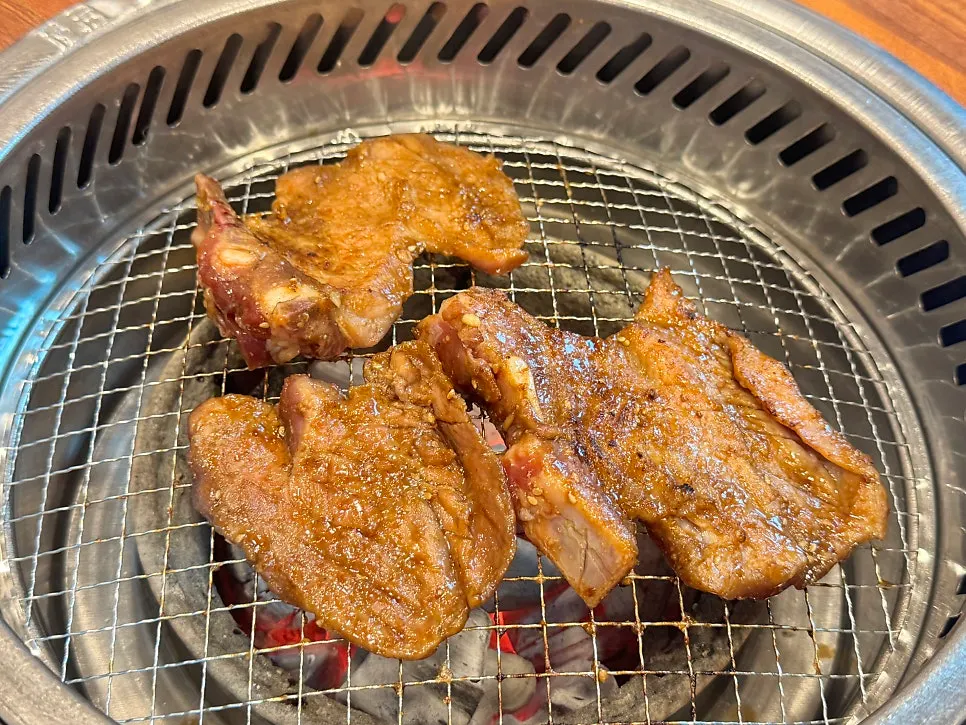 Nicely browned grilled pork galbi