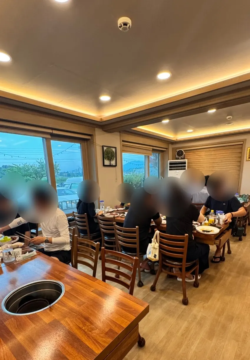 Interior of the house-style restaurant with vinyl flooring