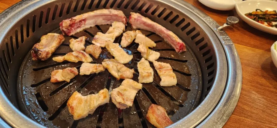 용촌고기집 파김치 반찬