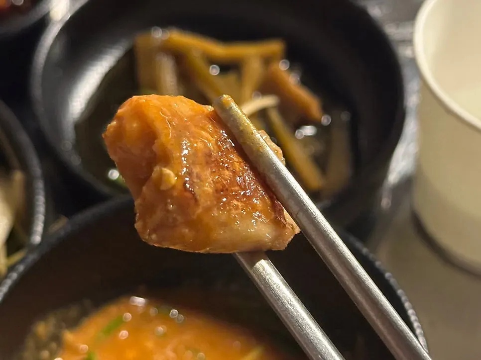 Grilled makchang with a nutty flavor