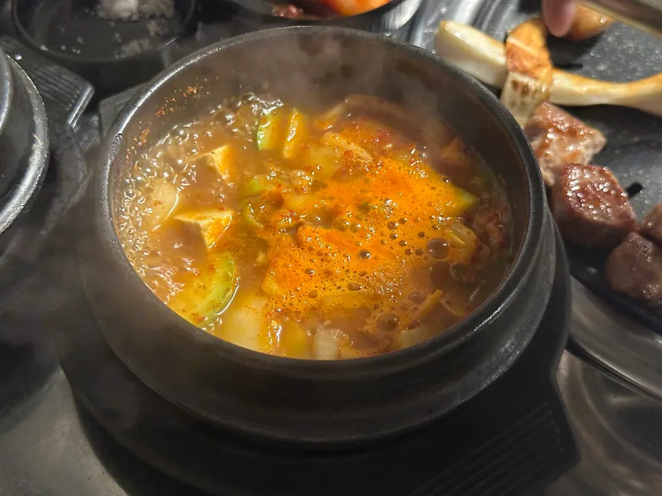 Jajang egg rice with homemade ganjajang sauce and doenjang stew