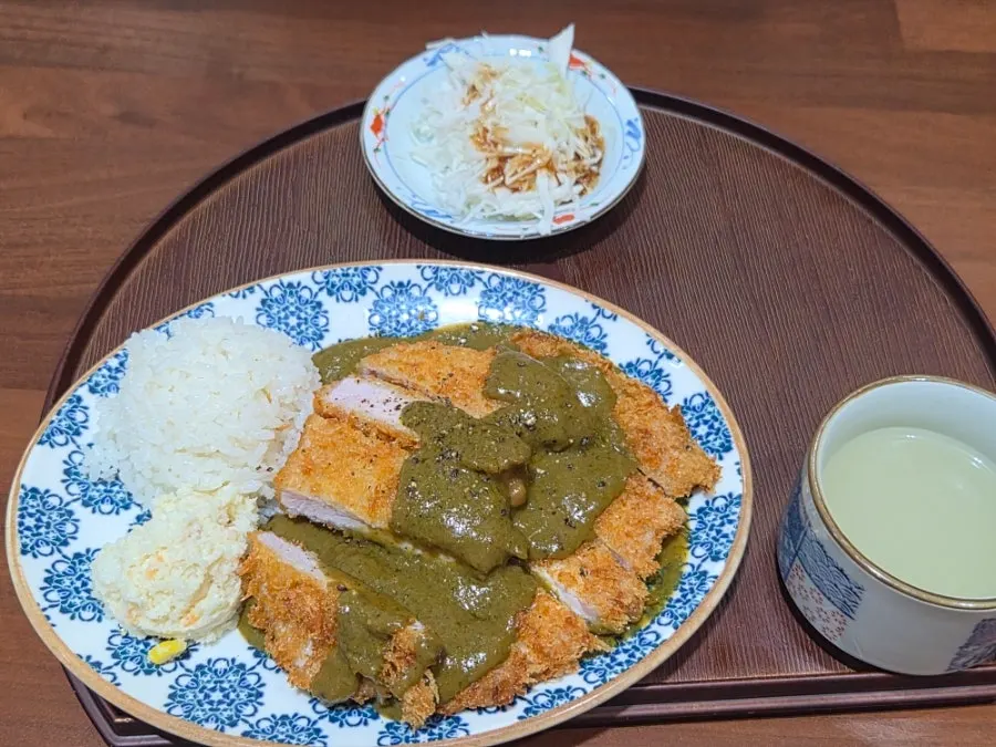 Basil demi-glace tonkatsu