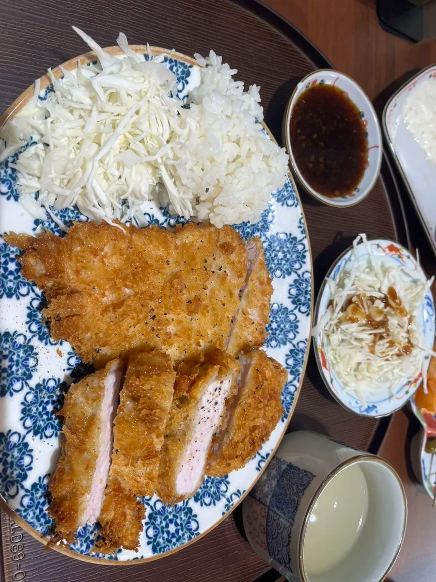 Bite-sized gara-age with dipping sauce