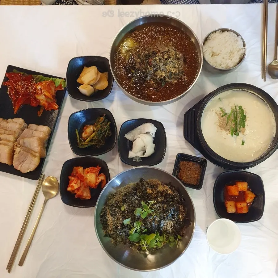 Clear Chodang sundubu served in a stone pot