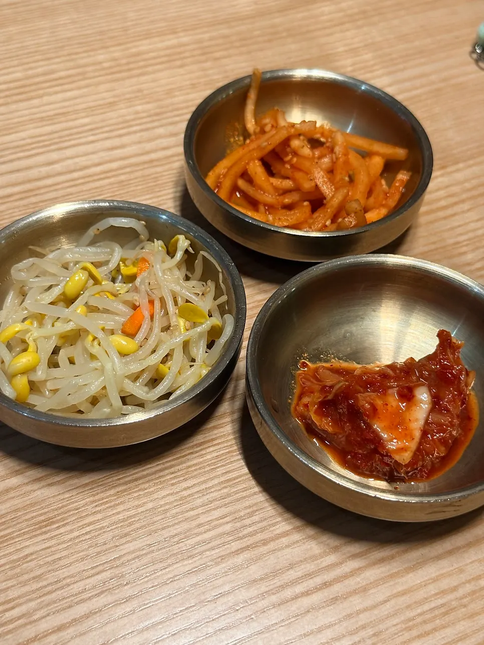 Full table spread at a restaurant near Shinsegae Gangnam and the terminal