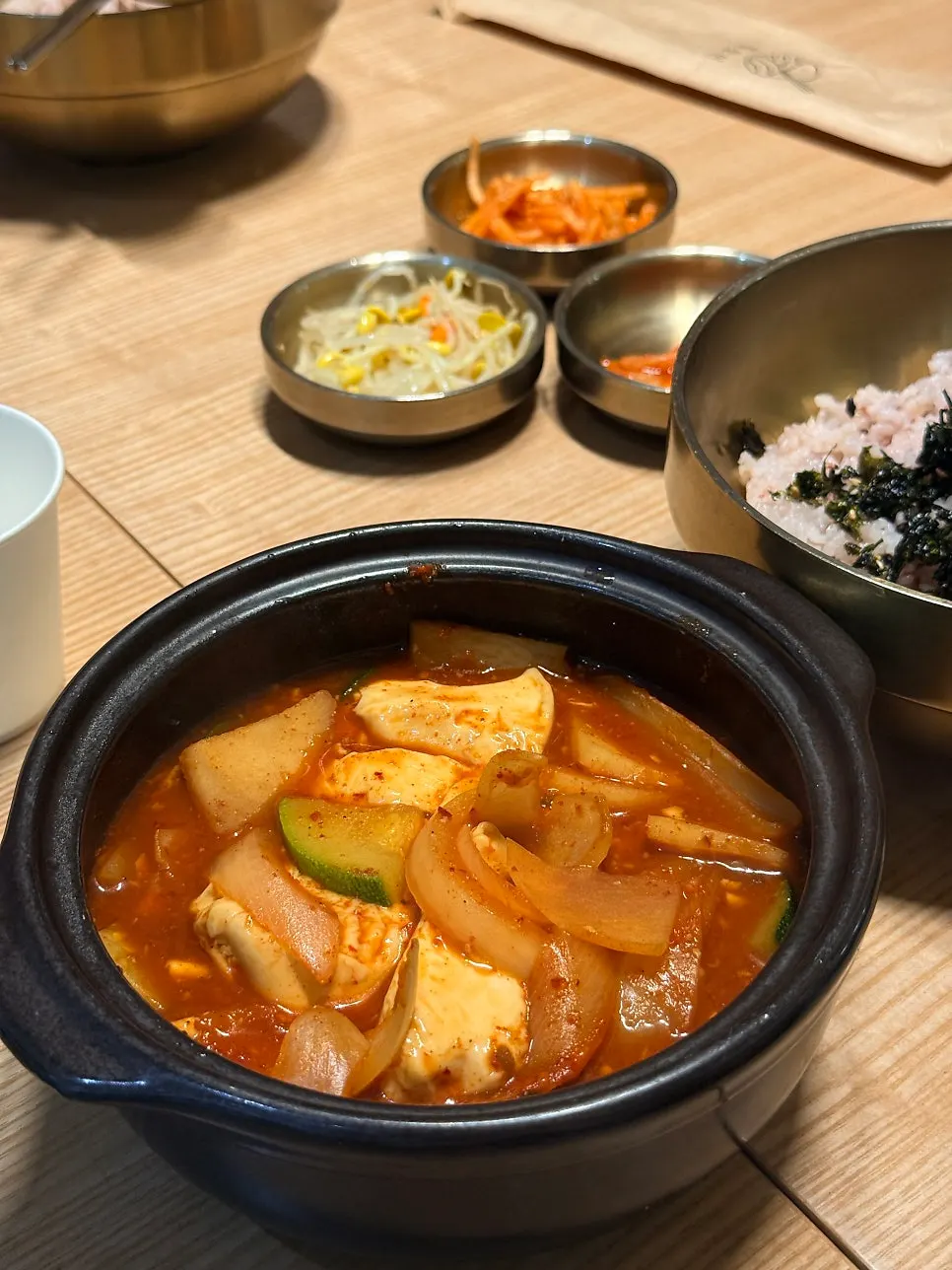 Sundubu jjigae with soft tofu