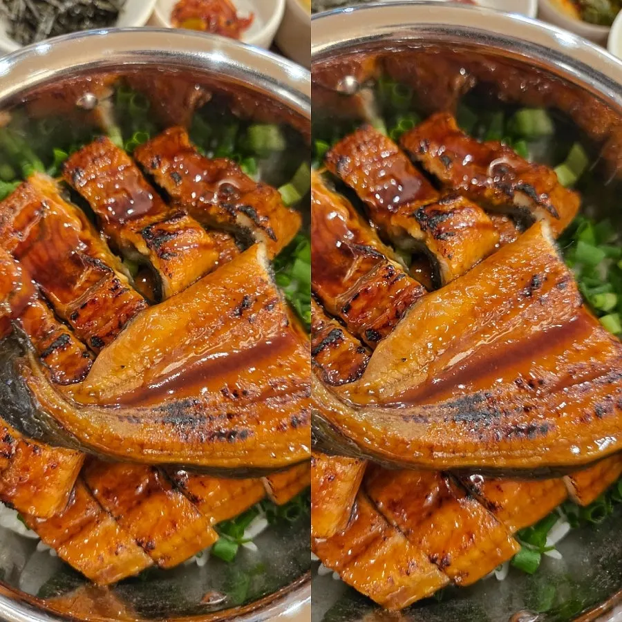 Basic side dishes served with the hot pot rice