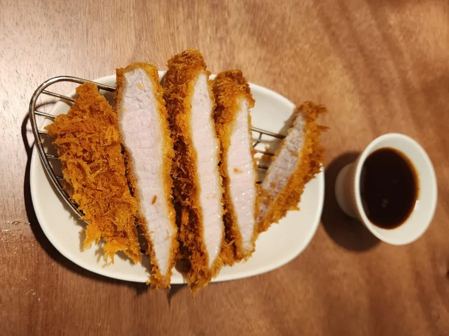 Salt-koji, low-temperature aged pork katsu served as a set