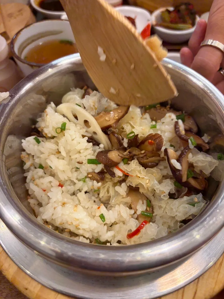 Pot with water added to make nurungji