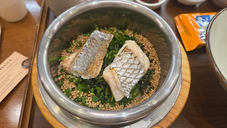 봄나물 자연산 도미솥밥 한 솥