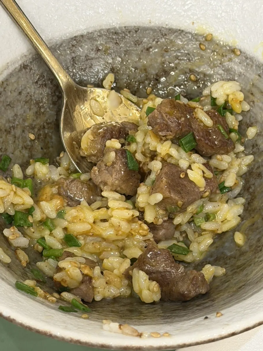 Steak pot rice with steak portion doubled