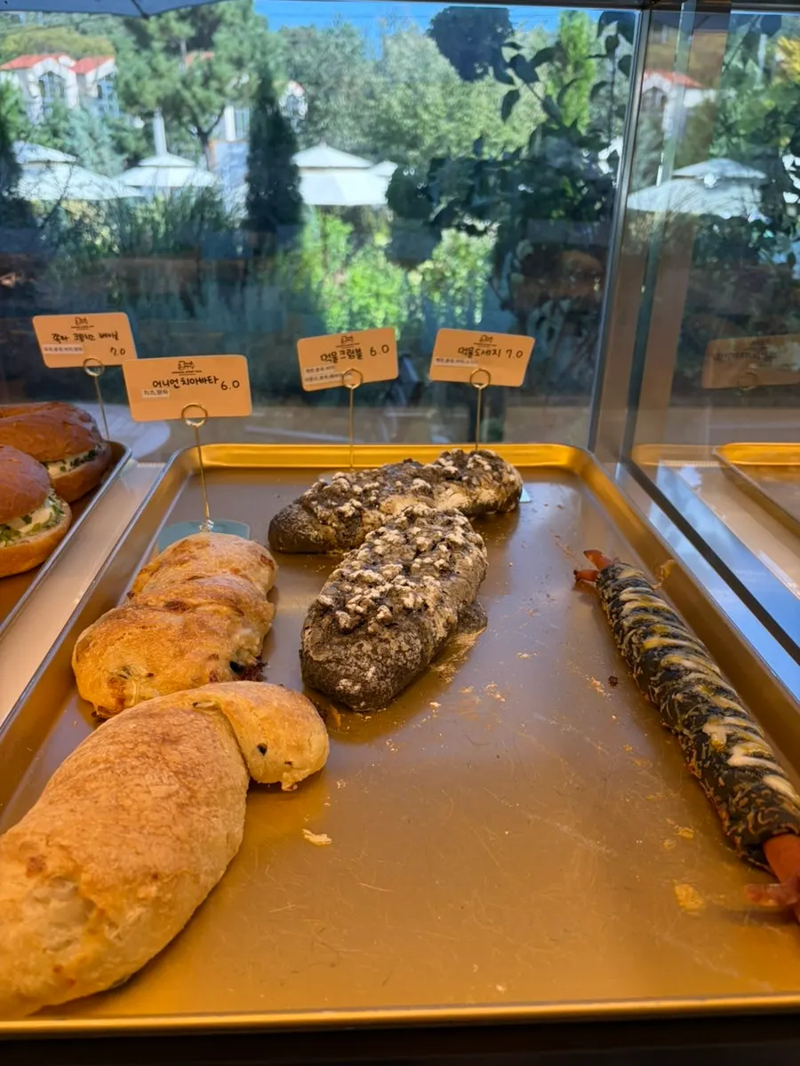 Bread display at the bakery counter