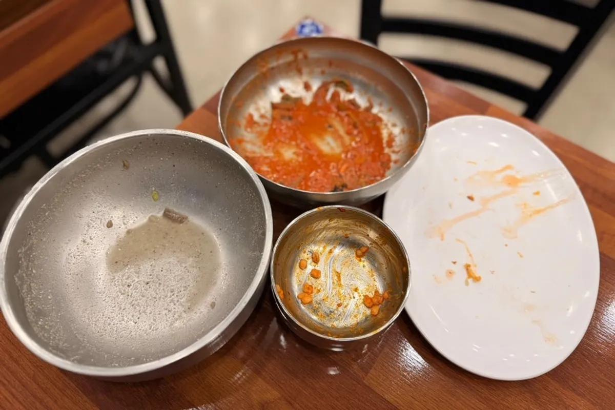 Empty bowl proof of finishing every drop of soup
