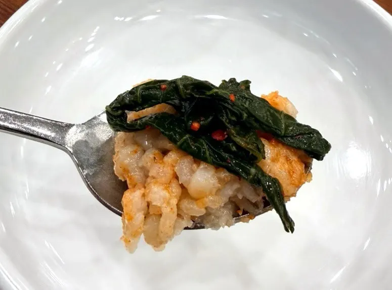 Barley rice mixed with gochujang and sesame oil