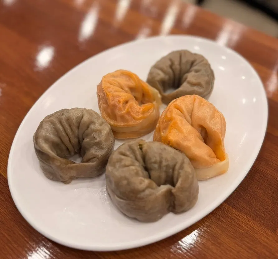 A plate of mandu ordered half-and-half