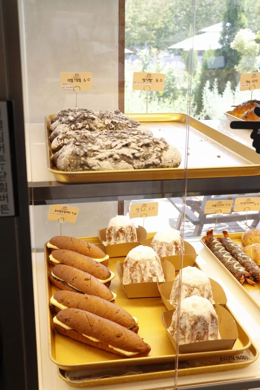 Showcase displaying meal-style breads
