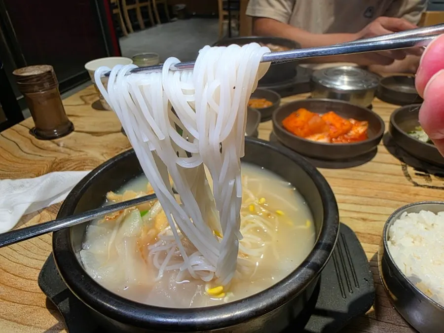 A bowl of bean-sprout dried pollack hangover soup