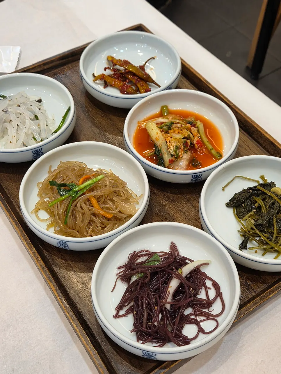 Side dish spread resembling a full Korean set meal