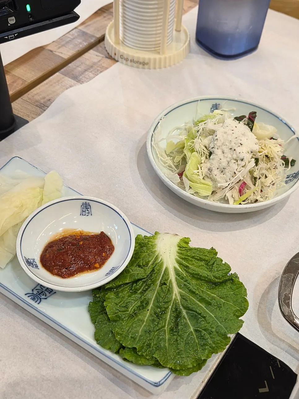 Close-up of the side dishes