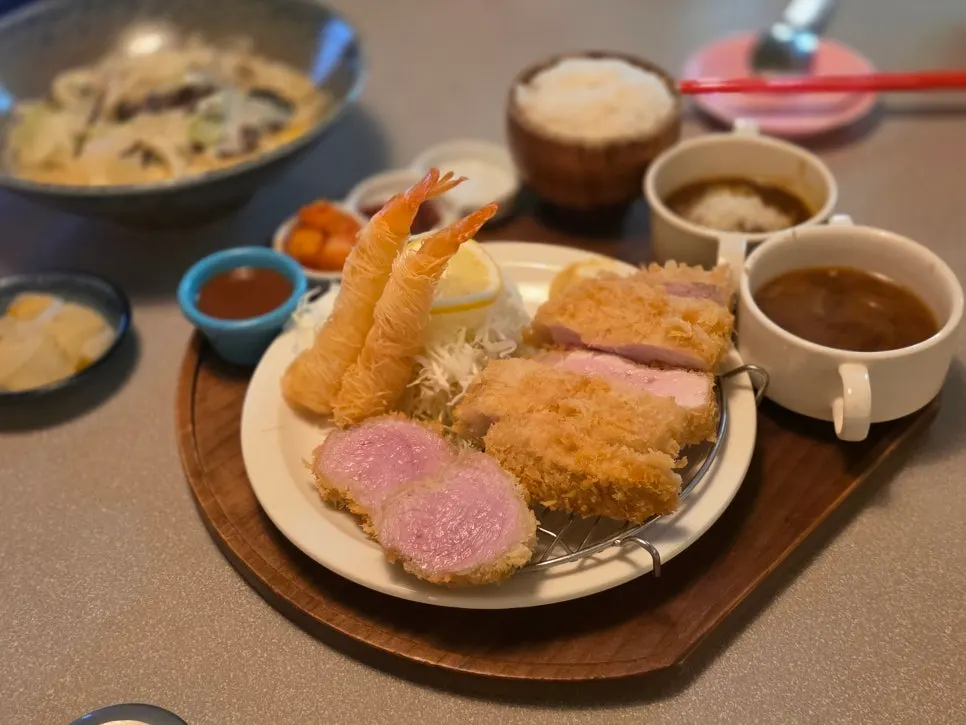 Assorted katsu served as a full set