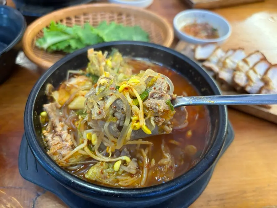 Haejangguk with beef and bean sprouts