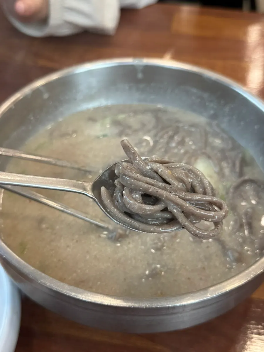Thick perilla broth with buckwheat noodles