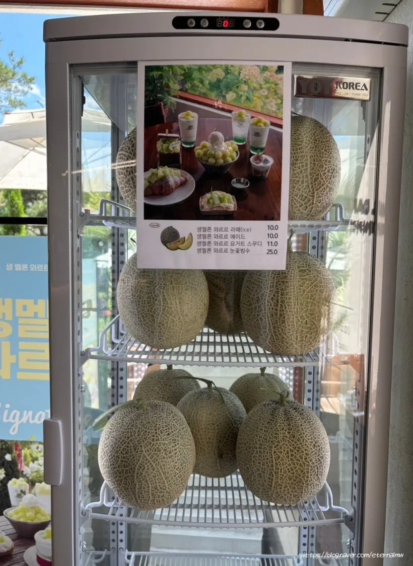 Fresh melon drink menu