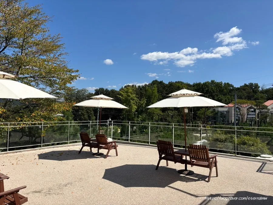 View from the second-floor terrace seats