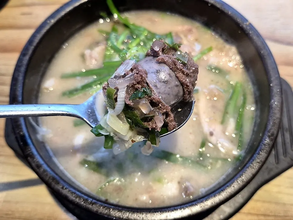 Ordered menu at Gohyangok Eolkeun Sundaeguk Wondang Branch