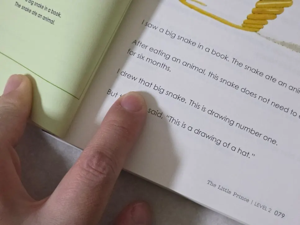 Stage 2 of The Little Prince applying the original's tenses