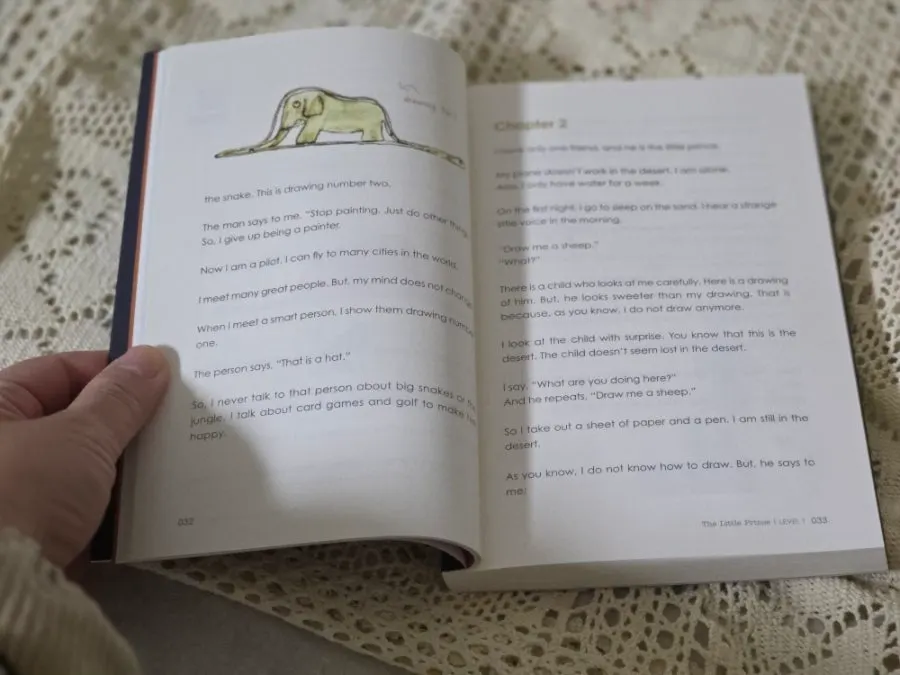 English original learning book that is good for reading with a child