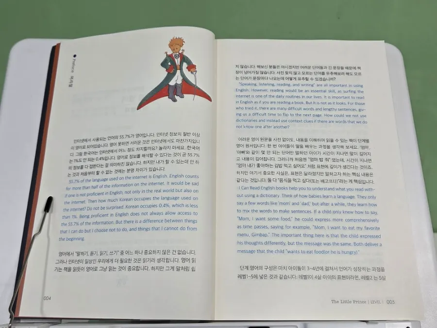 단계별 영어 표현 비교 장면