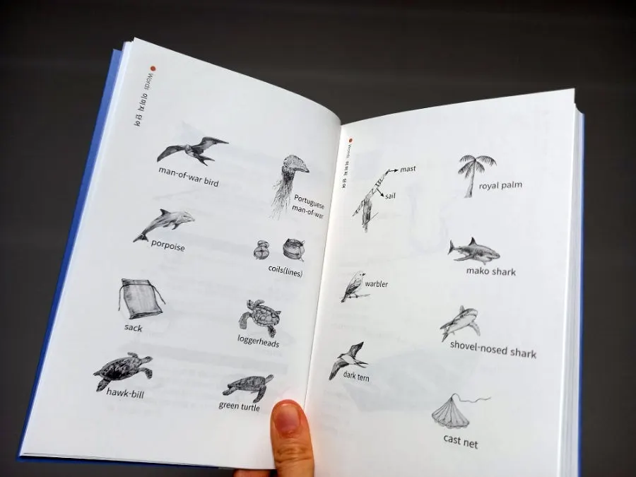 The Old Man and the Sea illustrated word page