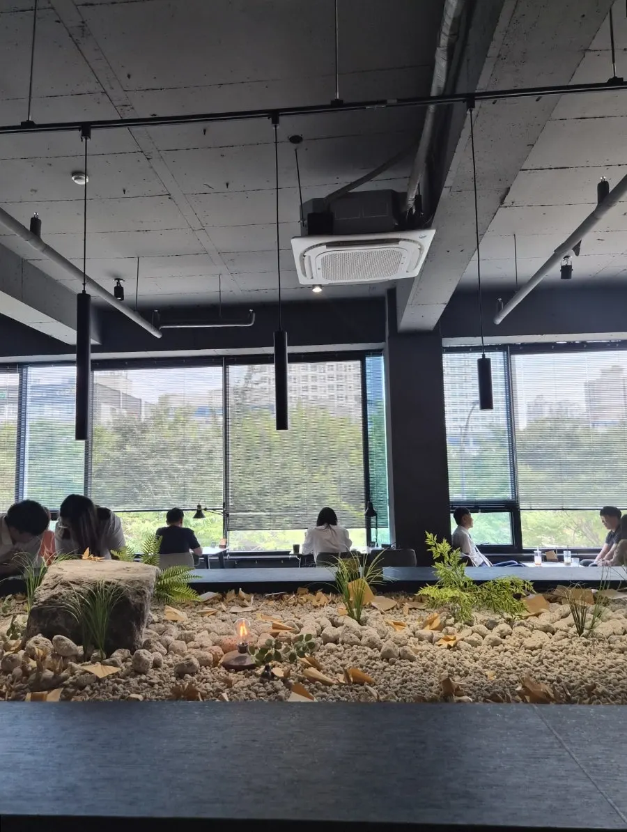 Bar seating decorated in gray tones