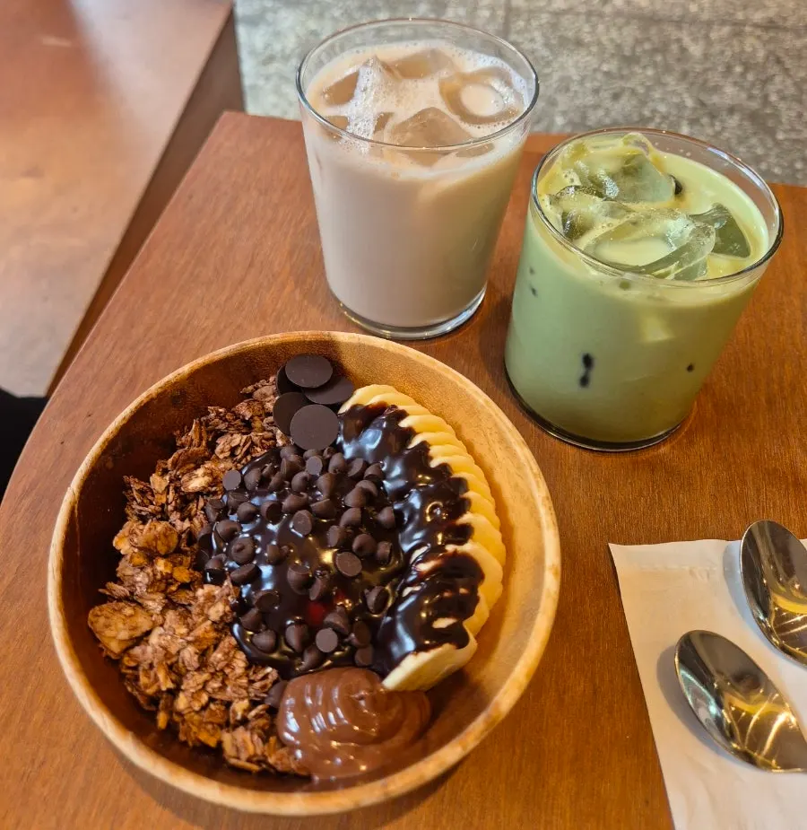 Crunchy house-made granola served with the yogurt