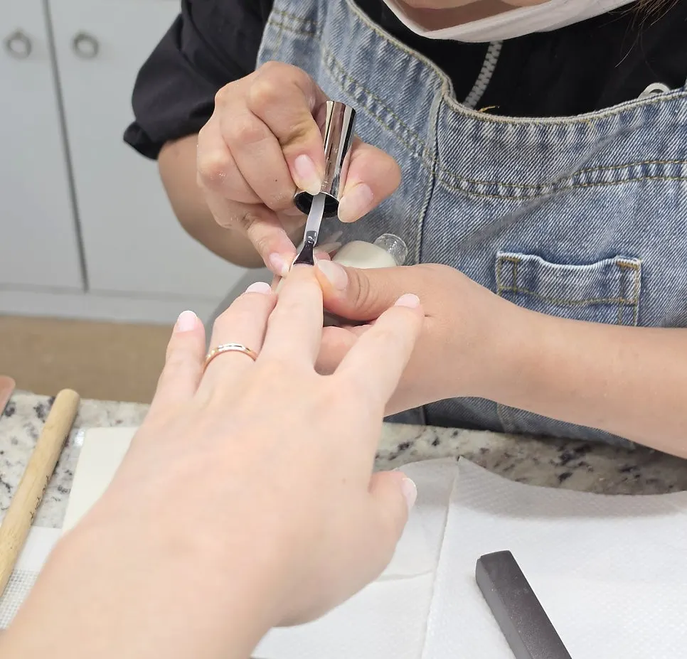 Short nails neatly groomed after care