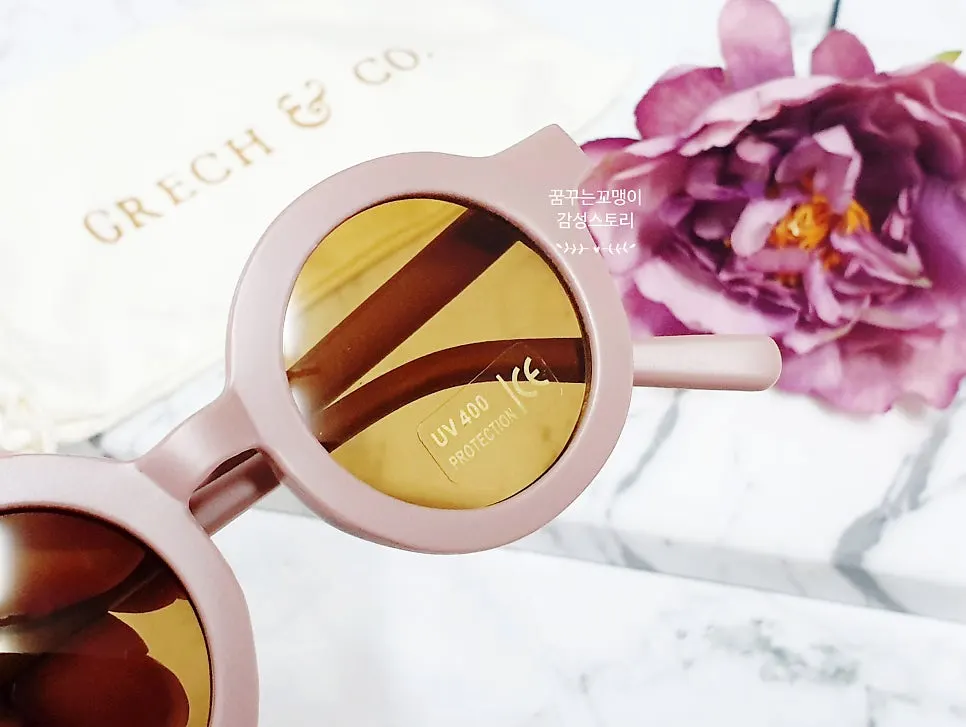 Lavender round kids’ sunglasses